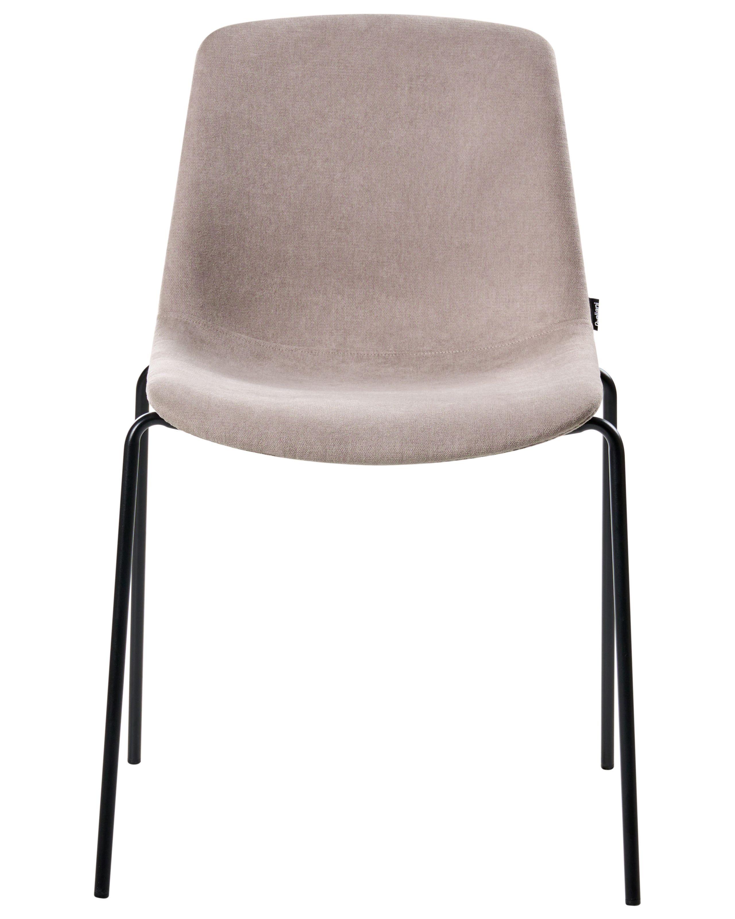 Beliani Lot de 4 chaises de salle à manger en Tissu Moderne TILLER  