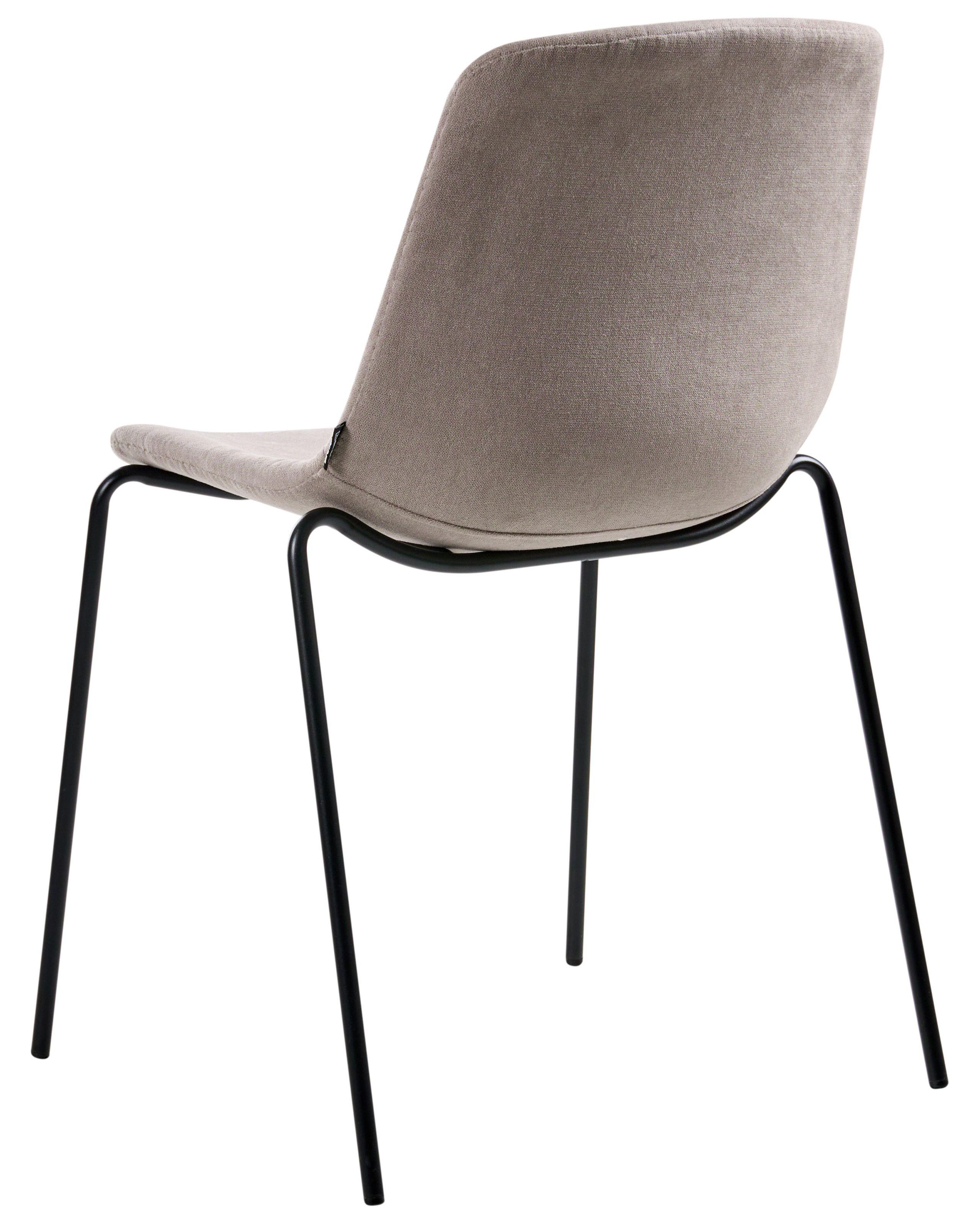 Beliani Lot de 4 chaises de salle à manger en Tissu Moderne TILLER  