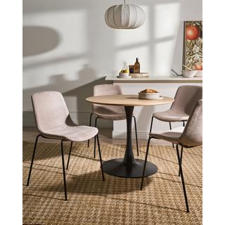 Beliani Lot de 4 chaises de salle à manger en Tissu Moderne TILLER  