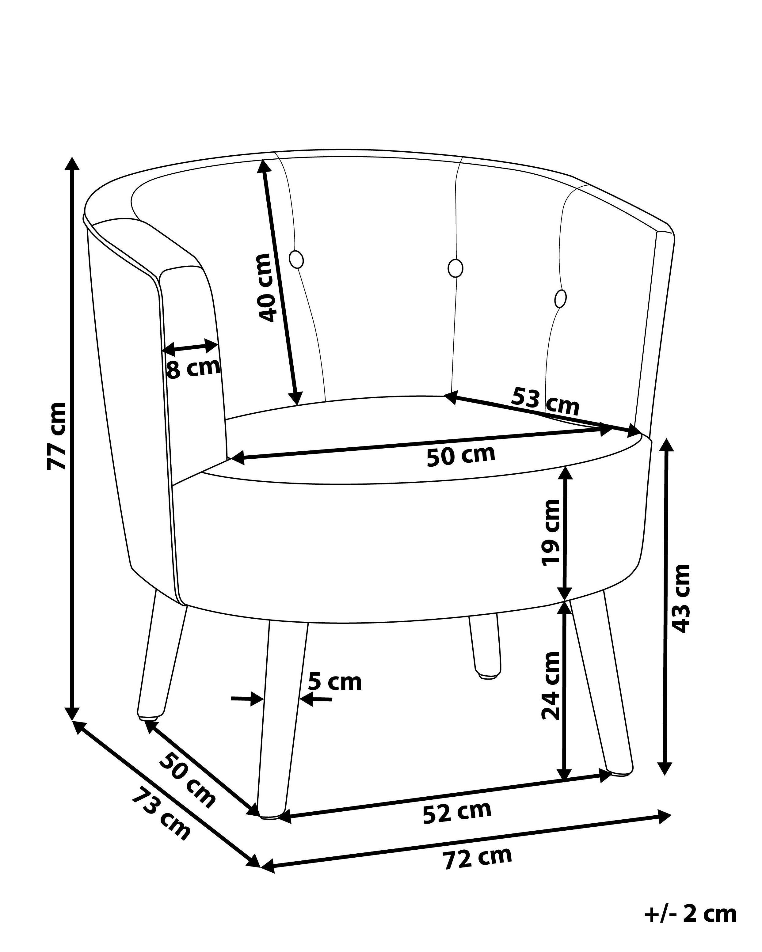 Beliani Sessel aus Polyester Modern ODENZEN  