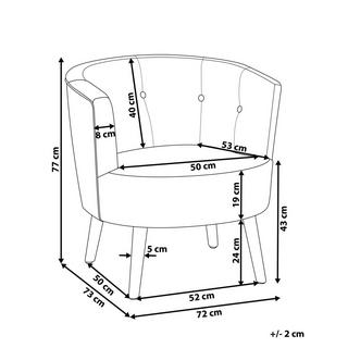 Beliani Sessel aus Polyester Modern ODENZEN  