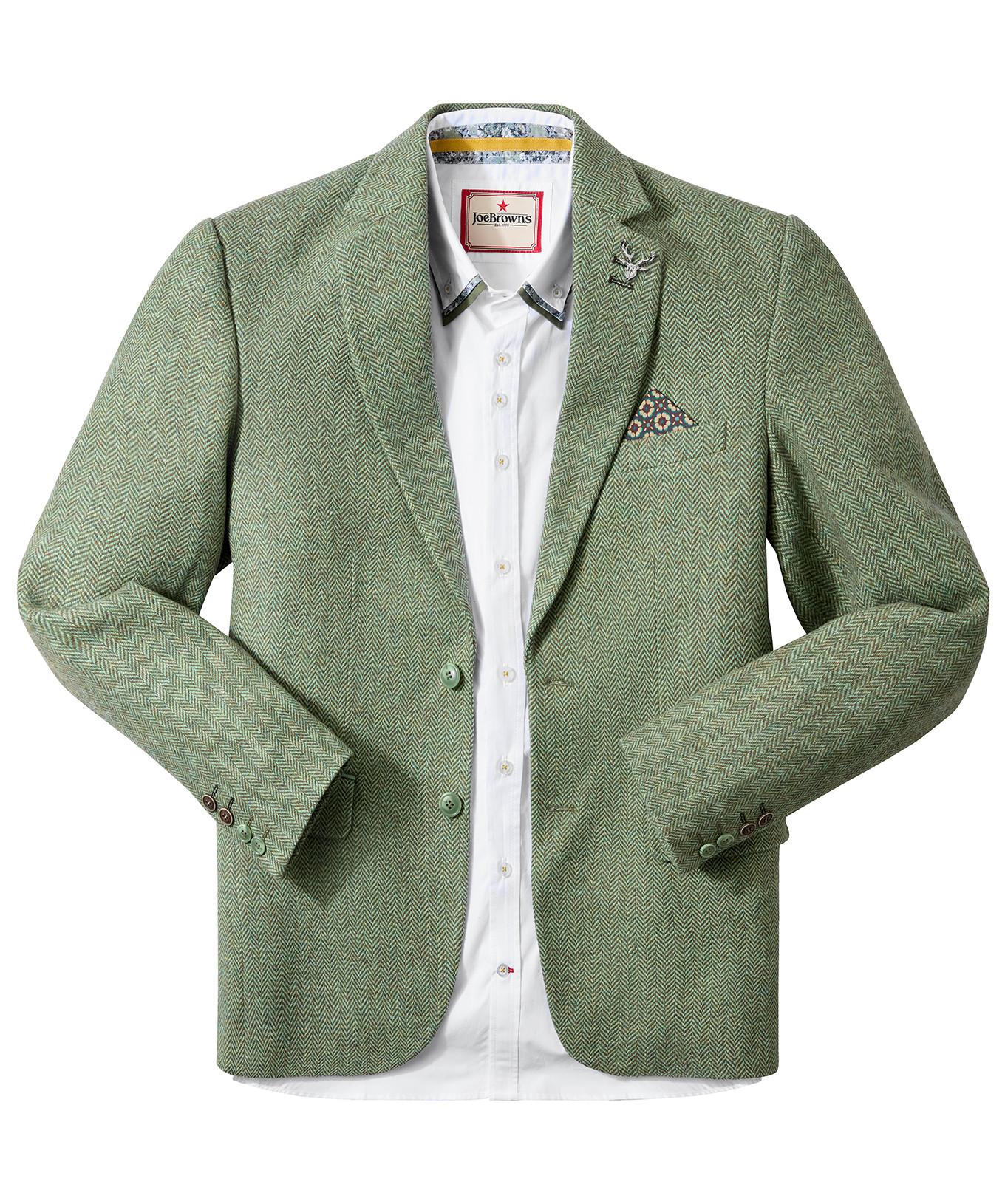 Joe Browns Fischgrät Blazer mit Kontrastfutter  