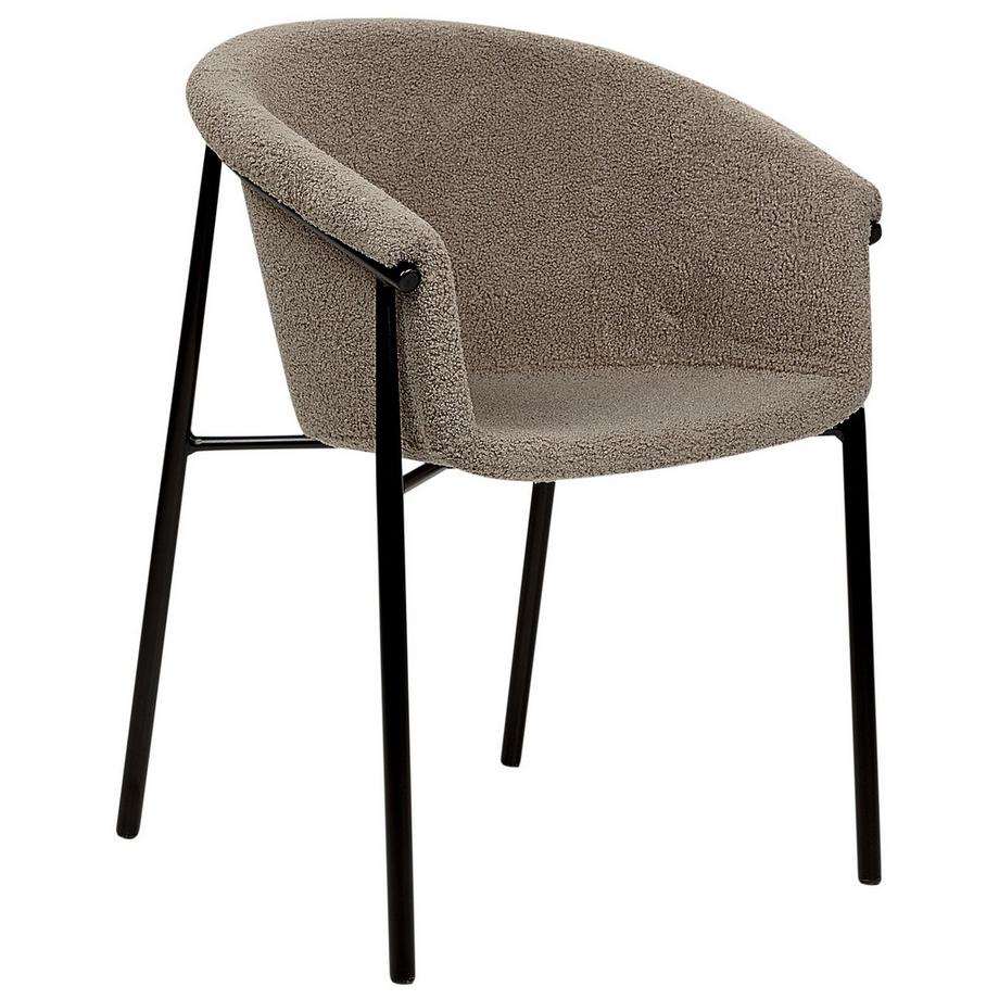 Beliani Set di 2 sedie da pranzo en Bouclé Retrò AMES  