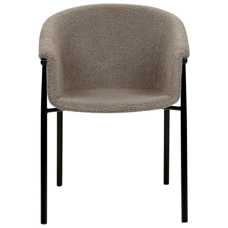 Beliani Set di 2 sedie da pranzo en Bouclé Retrò AMES  