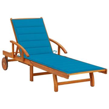 Chaise longue bois d'acacia