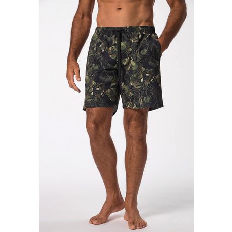 JP1880  Shorts da mare con cintura elastica e stampa floreale camouflage 