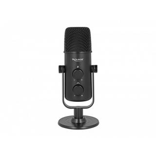 DeLock  DeLOCK Multifunktionales Doppelkapsel USB Mikrofon mit 3,5 mm Klinken Kopfhöreranschluss und Lautstärkeregler + Quick-Mute Funktion 