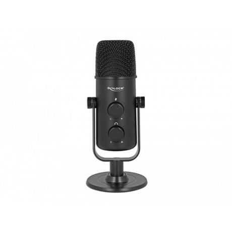 DeLock  DeLOCK Microphone universel USB Dual Capsule avec jack d’écouteurs stéréos 3,5 mm et contrôle de volume + fonction rapide de sourdine 