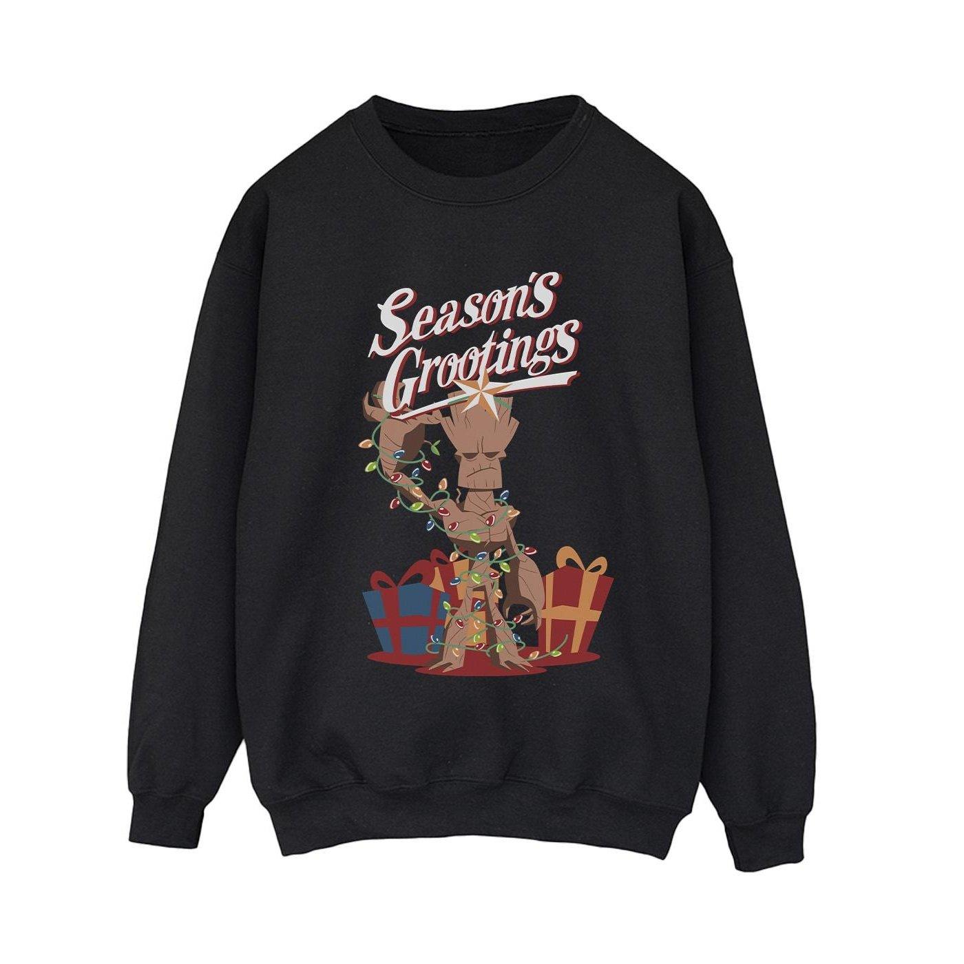 Image of Comics Groot Season's Grootings Sweatshirt Damen Schwarz XXL