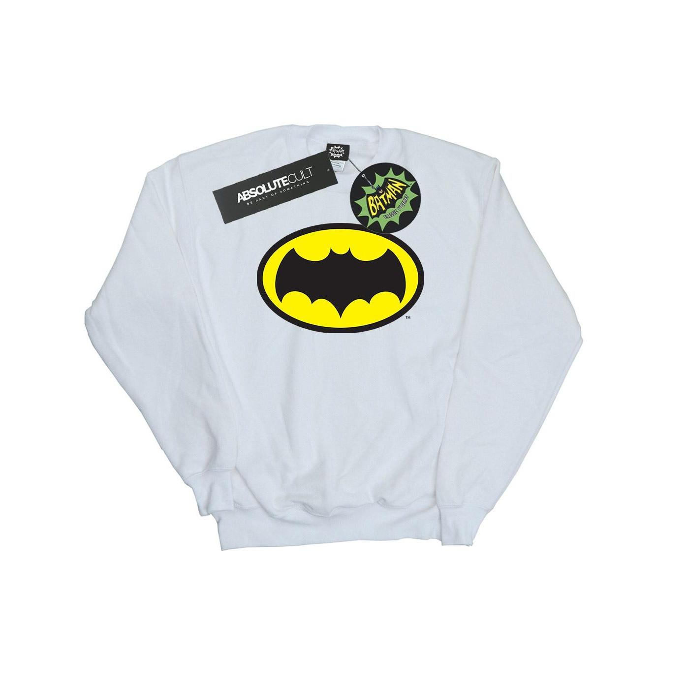 Image of Batman Tv Series Logo Sweatshirt Damen Weiss S