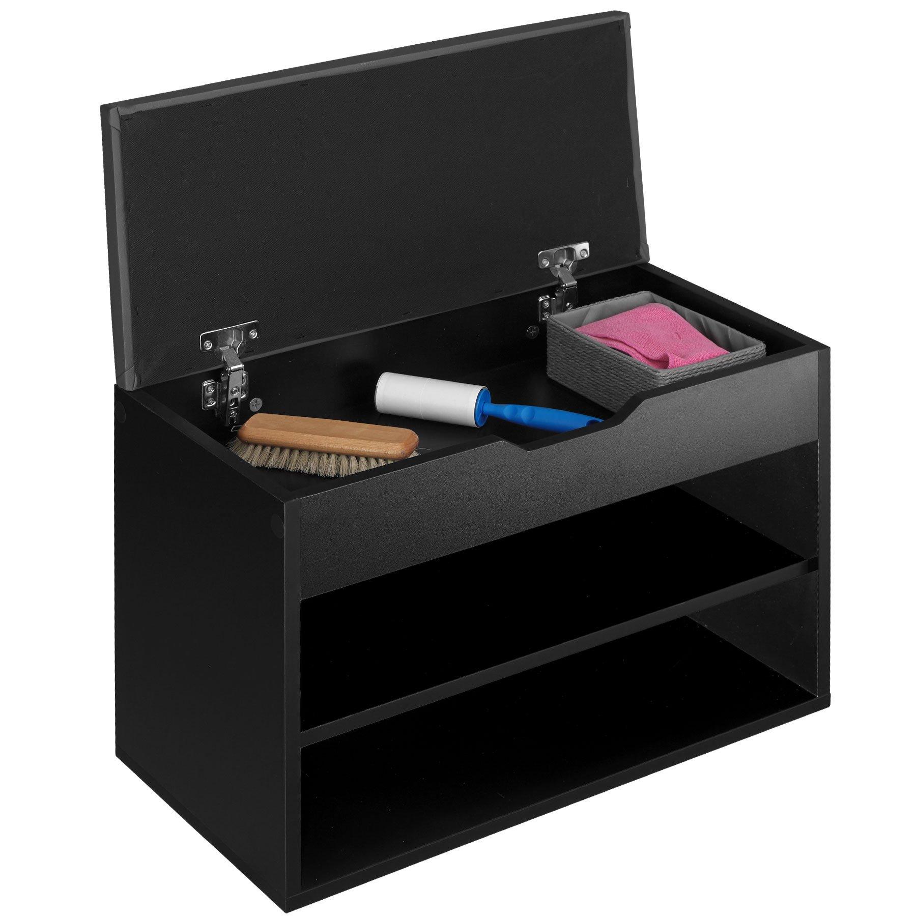 Tectake Banc à chaussures JASMINA avec coussin d'assise  