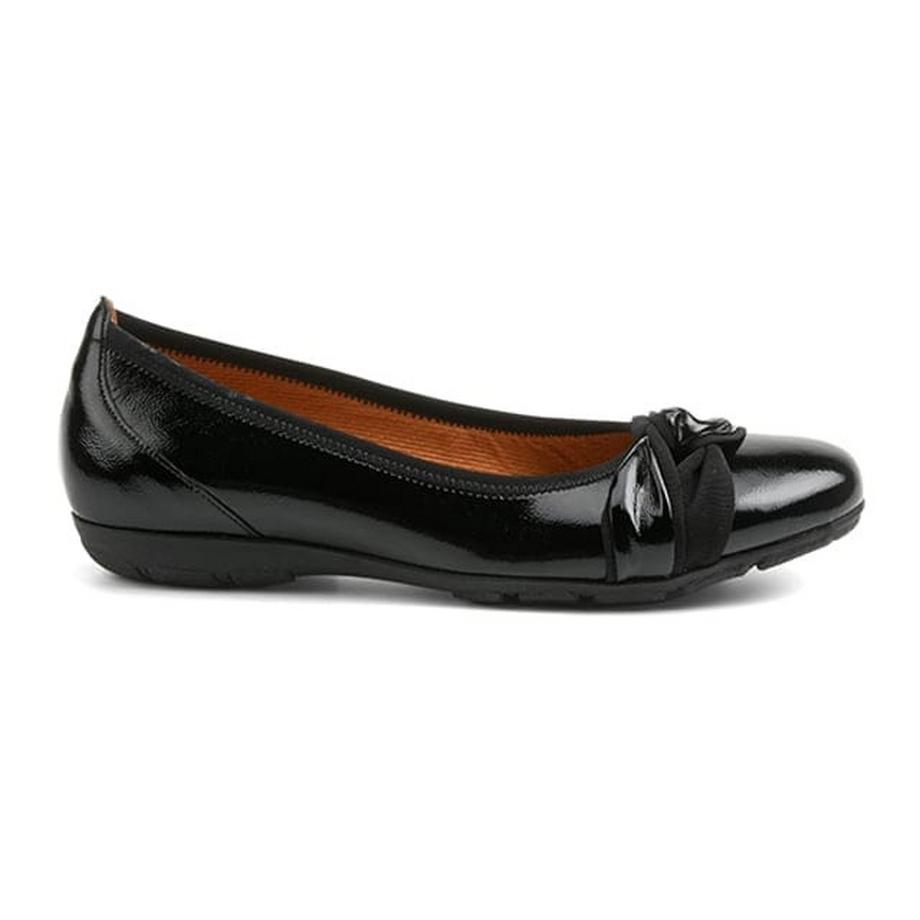 Gabor Ballerines en Cuir Verni avec Nœud Décoratif  