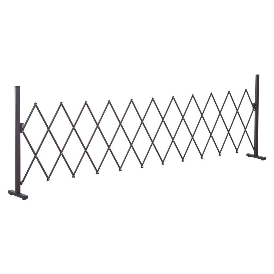Northio  Scherengitter Absperrgitter Ausziehbar 35-300 Cm, Ideal Für Garten, Aluminium, Braun, H103,5 Cm 
