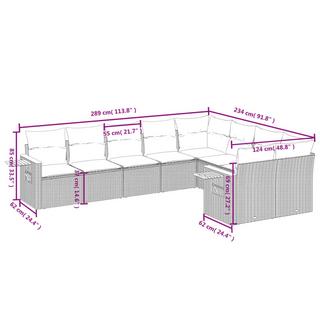 VidaXL Garten sofagarnitur poly-rattan  