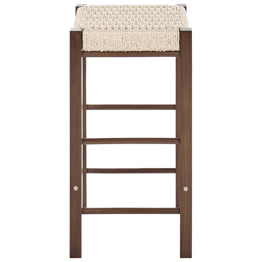 Beliani Lot de 2 tabourets de bar en Bois d'hévéa Boho EMBRUN  