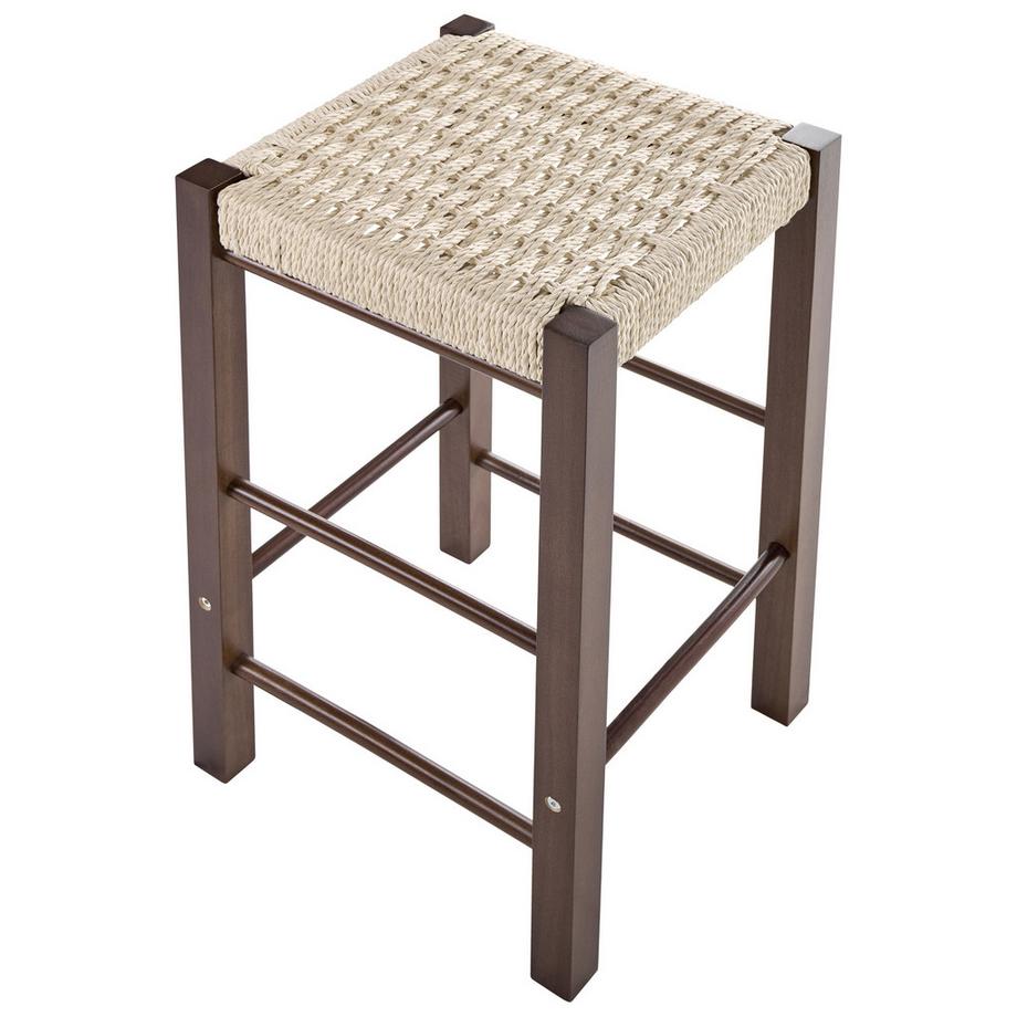 Beliani Lot de 2 tabourets de bar en Bois d'hévéa Boho EMBRUN  