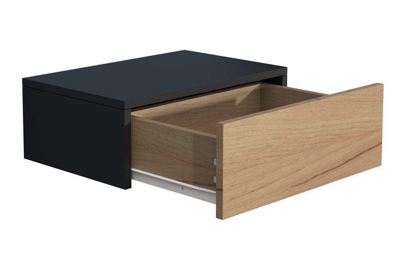 VCM Holz Wandschublade Nachtschrank Wandboard Schublade Konsole Nachttisch Usal M 45 cm  