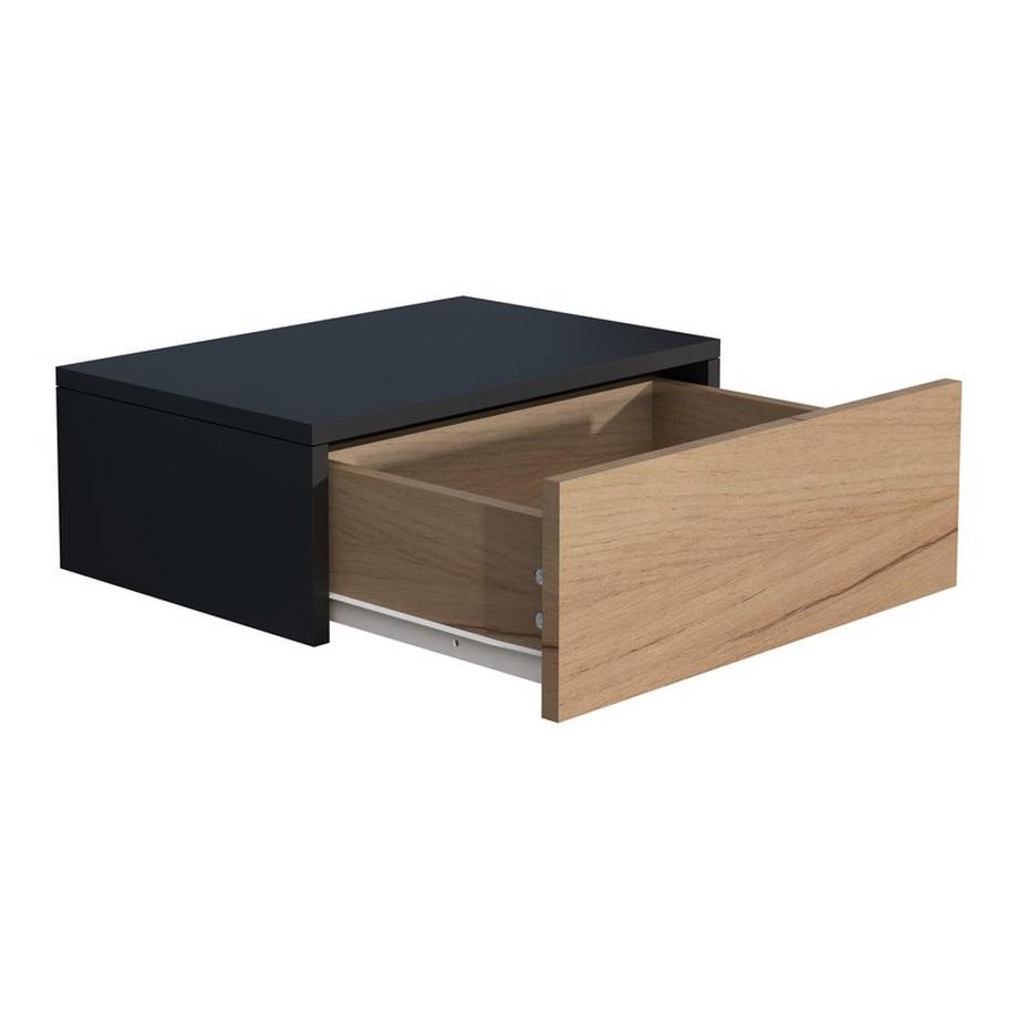 VCM Holz Wandschublade Nachtschrank Wandboard Schublade Konsole Nachttisch Usal M 45 cm  