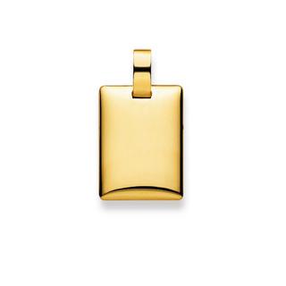 MUAU Schmuck  Pendentif plaque or jaune 750, 26x15mm 