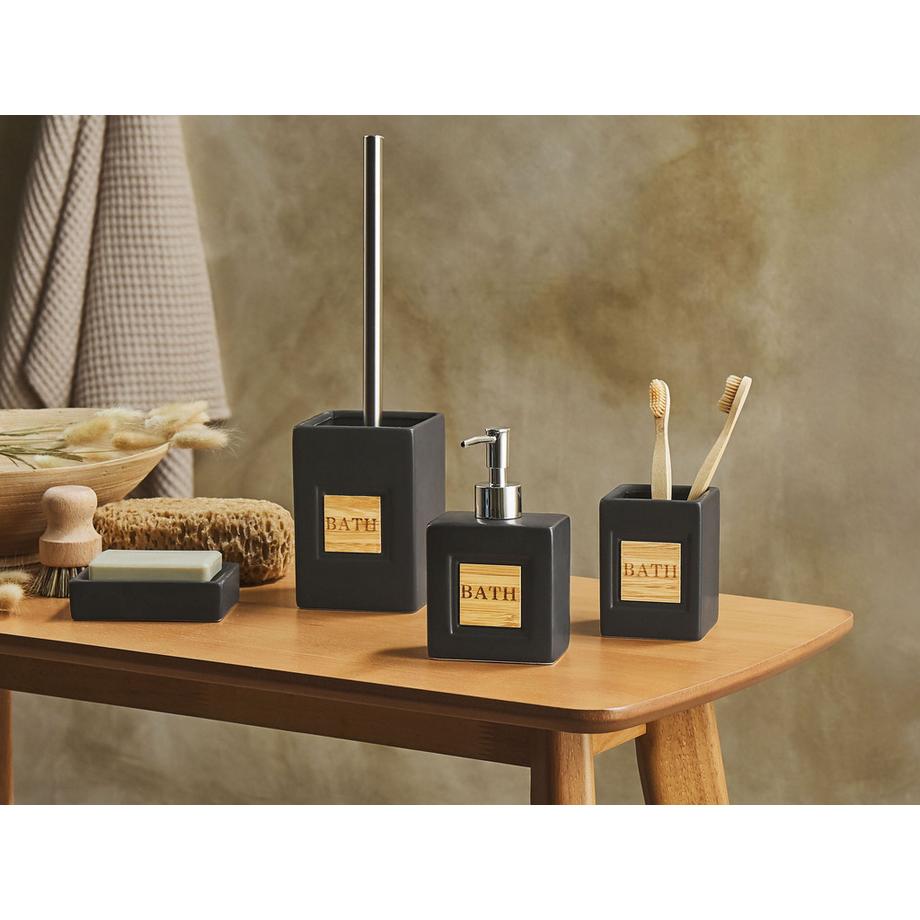 Beliani Badaccessoires Set 4-teilig aus Dolomit Klassisch KOUROU  