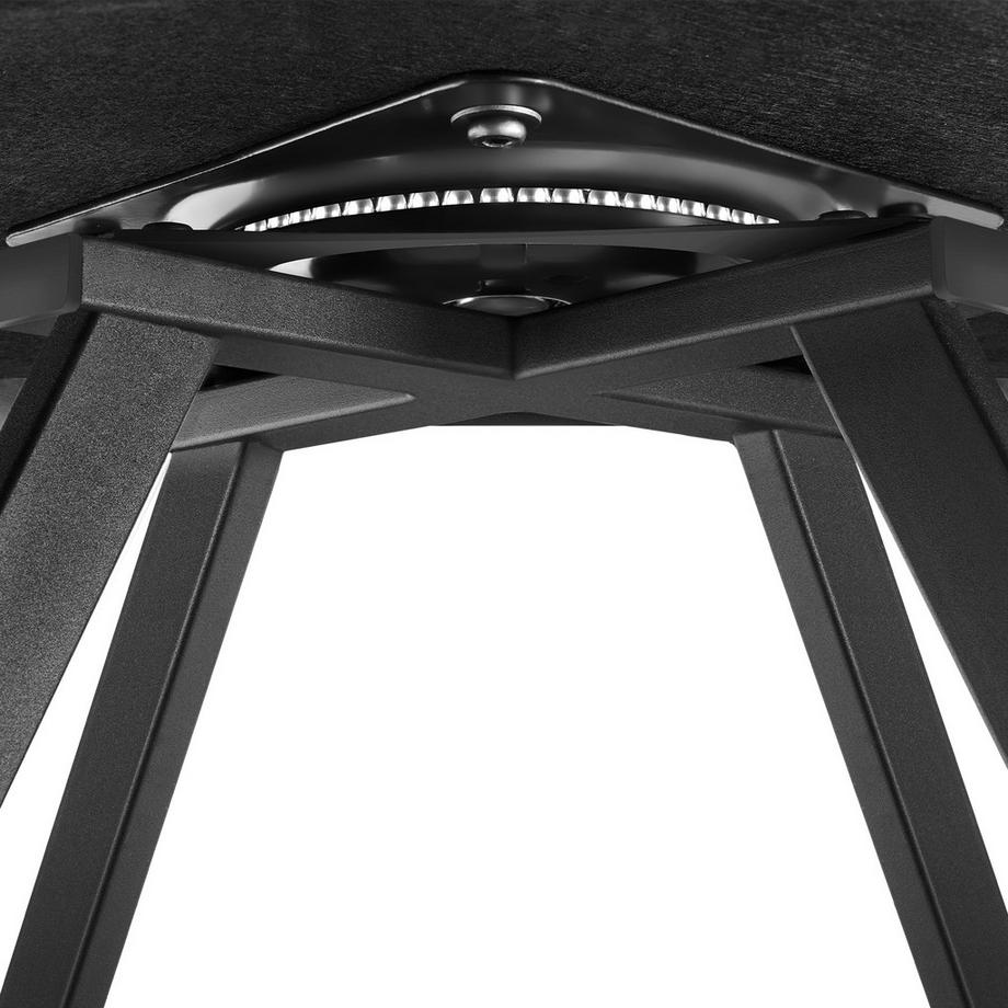 Tectake Fauteuil pivotant en velours avec accoudoirs LUCIA rembourré avec motif matelassé  