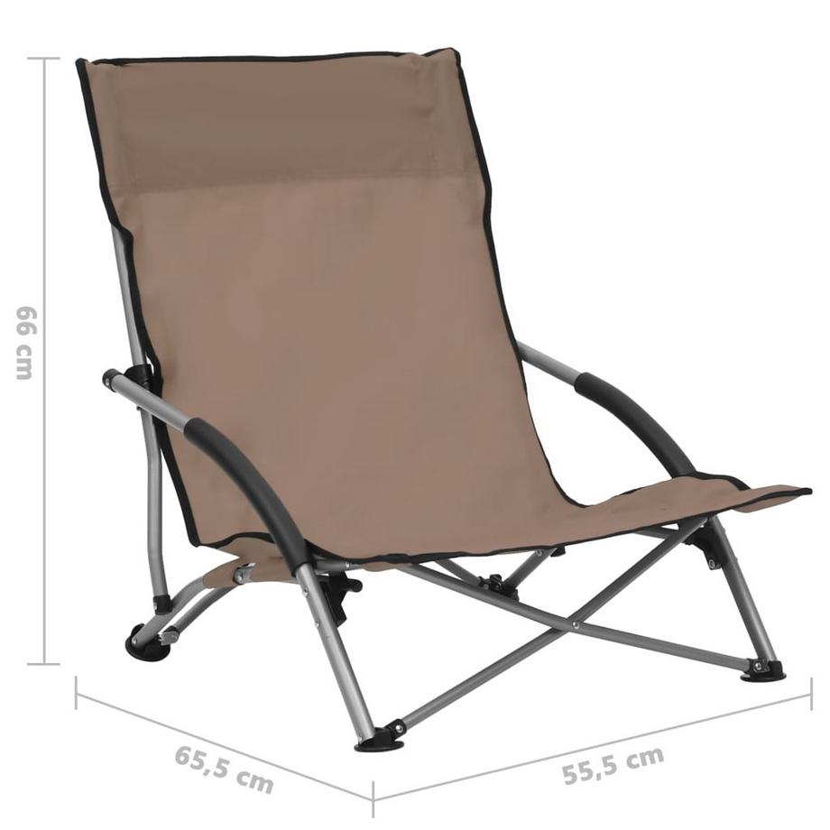 VidaXL Chaise de plage tissu  