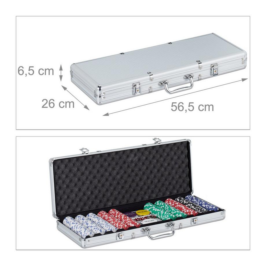 B2X  Pokertasche mit 500 Chips 