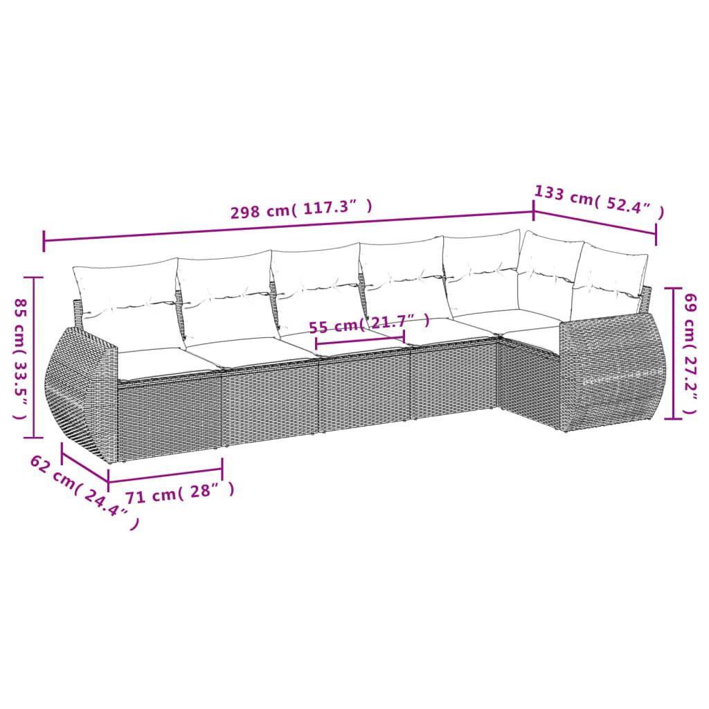 VidaXL Ensemble de canapés de jardin rotin synthétique  