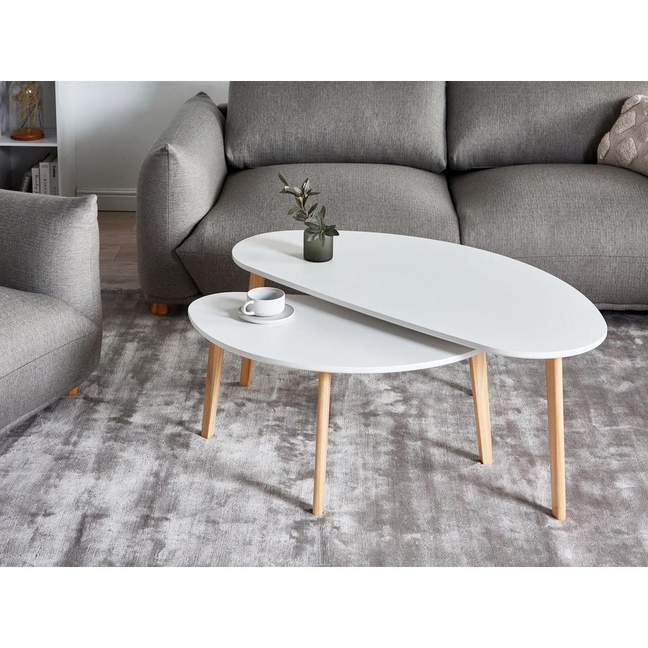 Beliani Couchtisch 2er Set aus MDF-Platte Minimalistisch FLY  