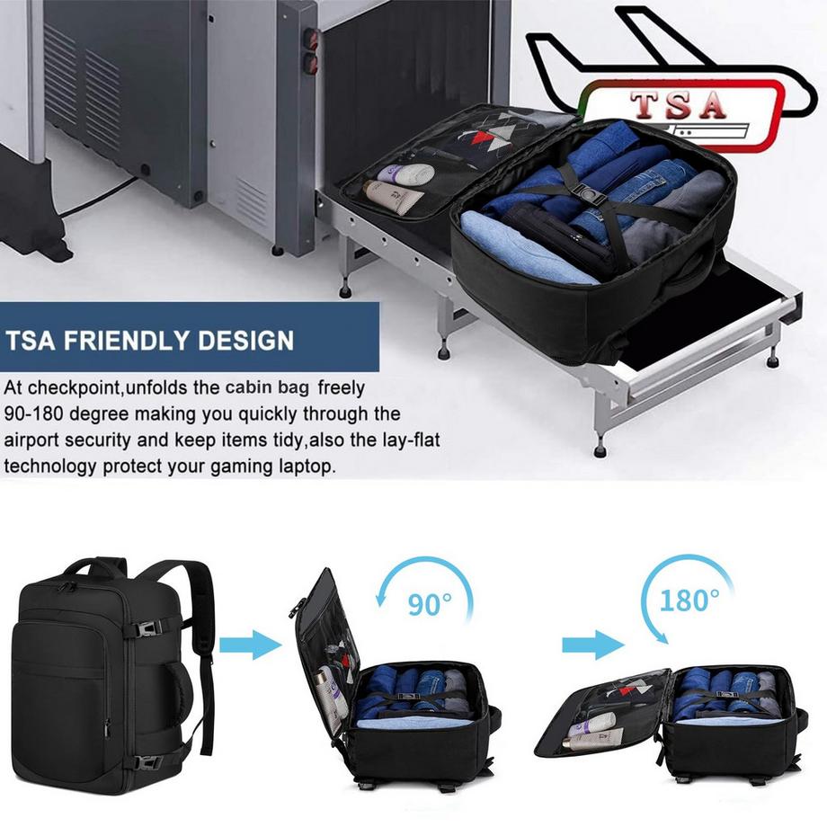 Only-bags.store  Großer Reiserucksack Handgepäck Rucksack für Flugzeug tragen Laptop Rucksack 