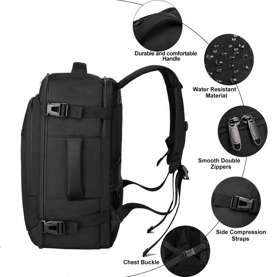 Only-bags.store  Großer Reiserucksack Handgepäck Rucksack für Flugzeug tragen Laptop Rucksack 