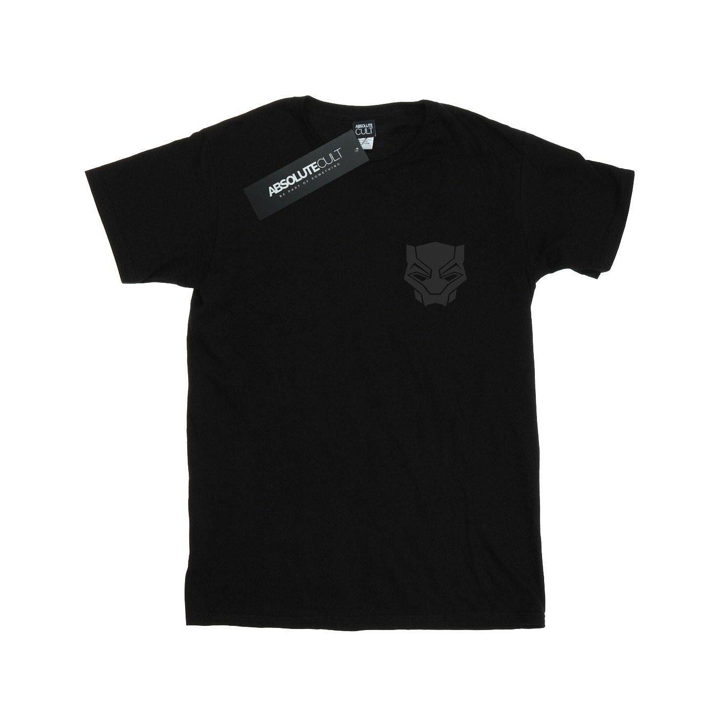 Image of Black Panther Black On Black Chest Print Tshirt Herren Schwarz XXL