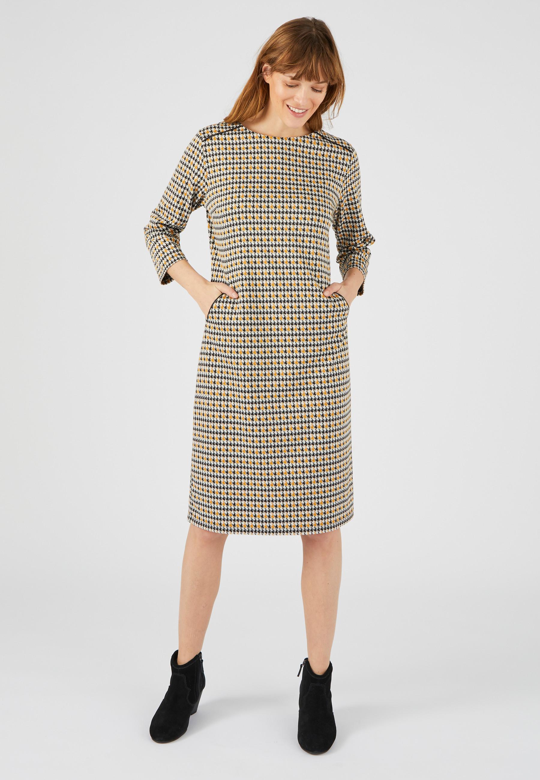 Image of Jacquard-strickkleid Damen Schwarz 54