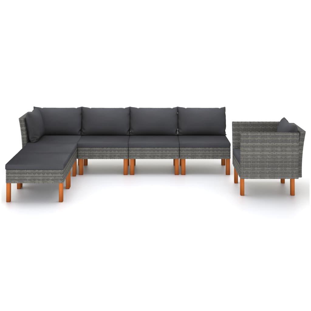 VidaXL Garten-sofa-set poly-rattan  