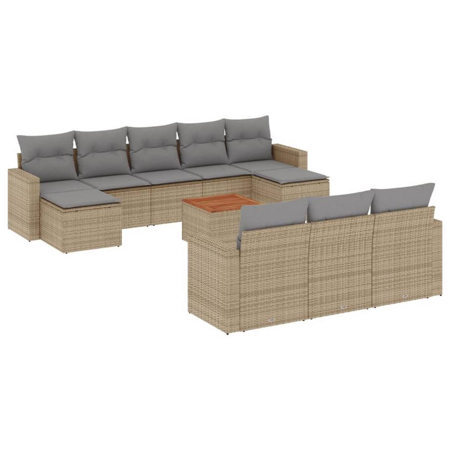 Ensemble de canapés de jardin rotin synthétique