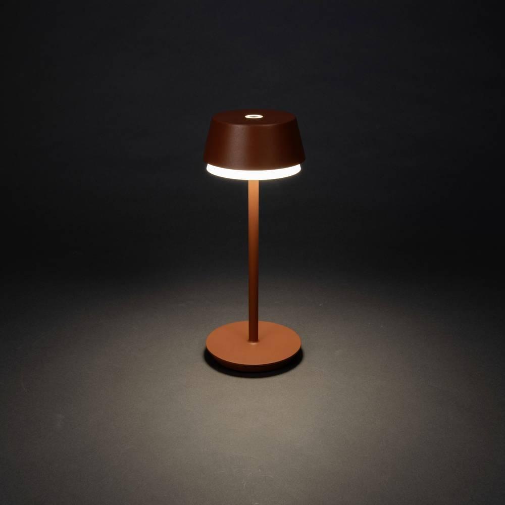 Konstsmide Lyon Akku-Tischlampe 2.5 W Warmweiß, RGB Terracotta  