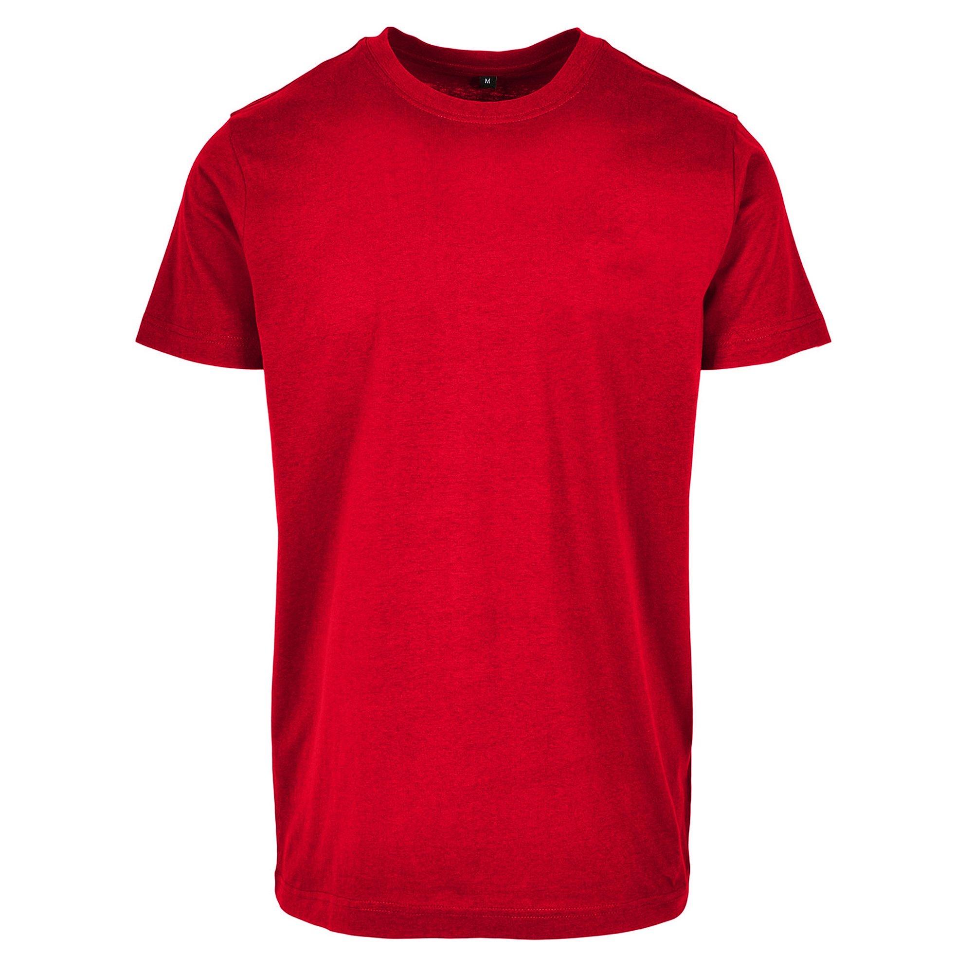 Image of Basic Tshirt Rundhalsausschnitt Herren Rot Bunt M