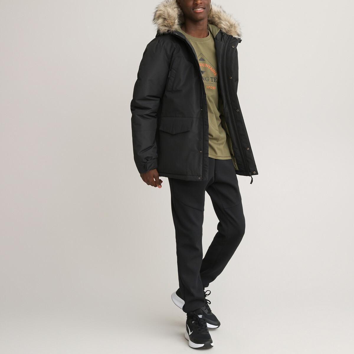 Image of Winterparka Mit Kapuze Jungen Schwarz 170/176