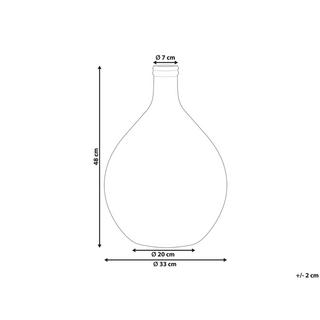 Beliani Dekovase aus Glas Modern CHATNI  