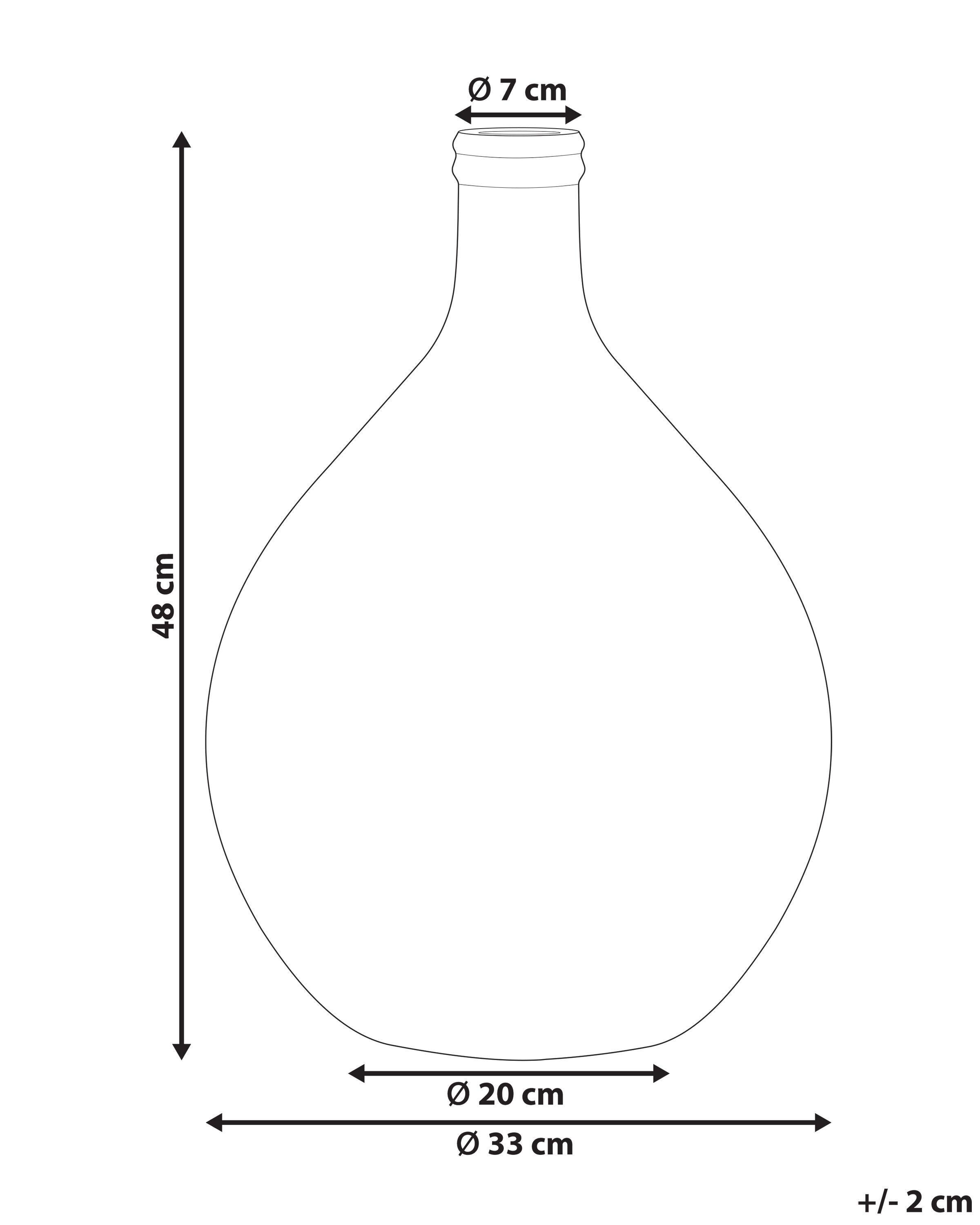 Beliani Vase décoratif en Verre Moderne CHATNI  