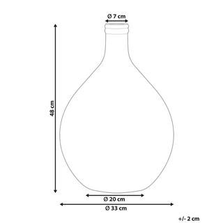 Beliani Vase décoratif en Verre Moderne CHATNI  