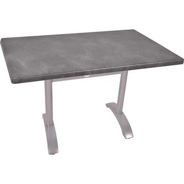 Bistrotisch Dark Slate Pamir silber 120x80