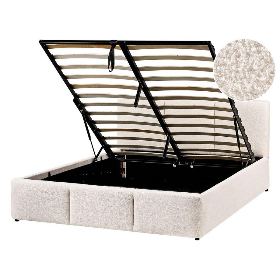 Lit ottoman en Bouclé Minimaliste BOUSSE