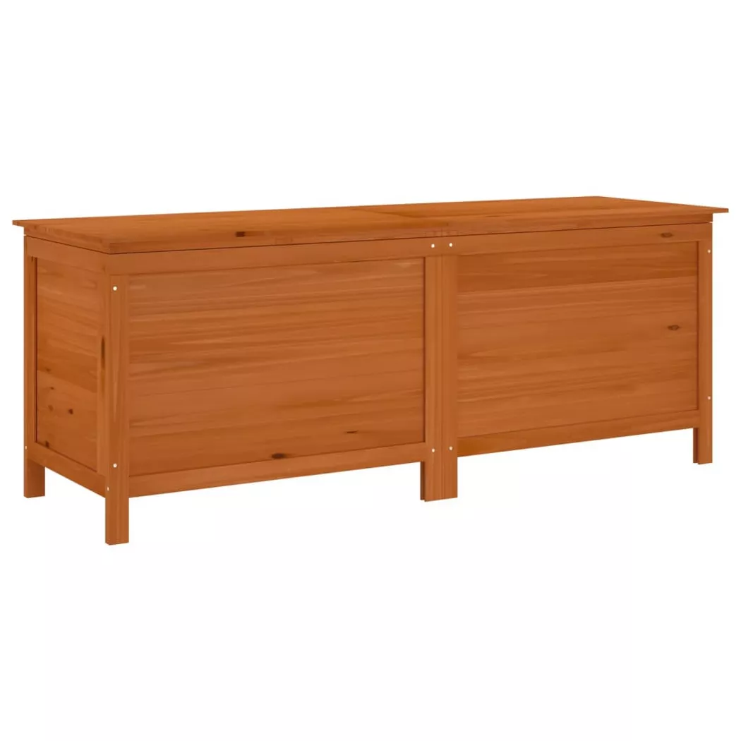 Boîte de rangement de jardin marron bois massif de sapin