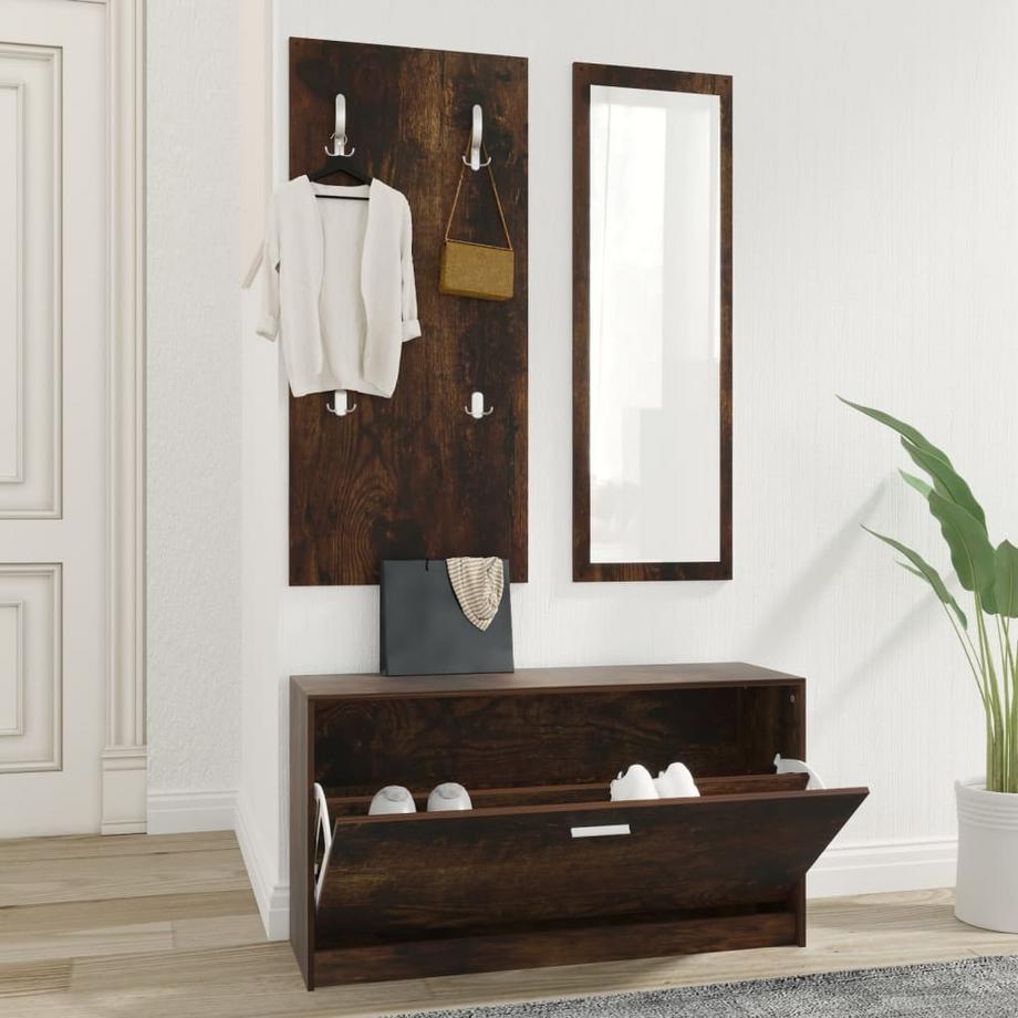 VidaXL set di scarpiere Legno multistrato  