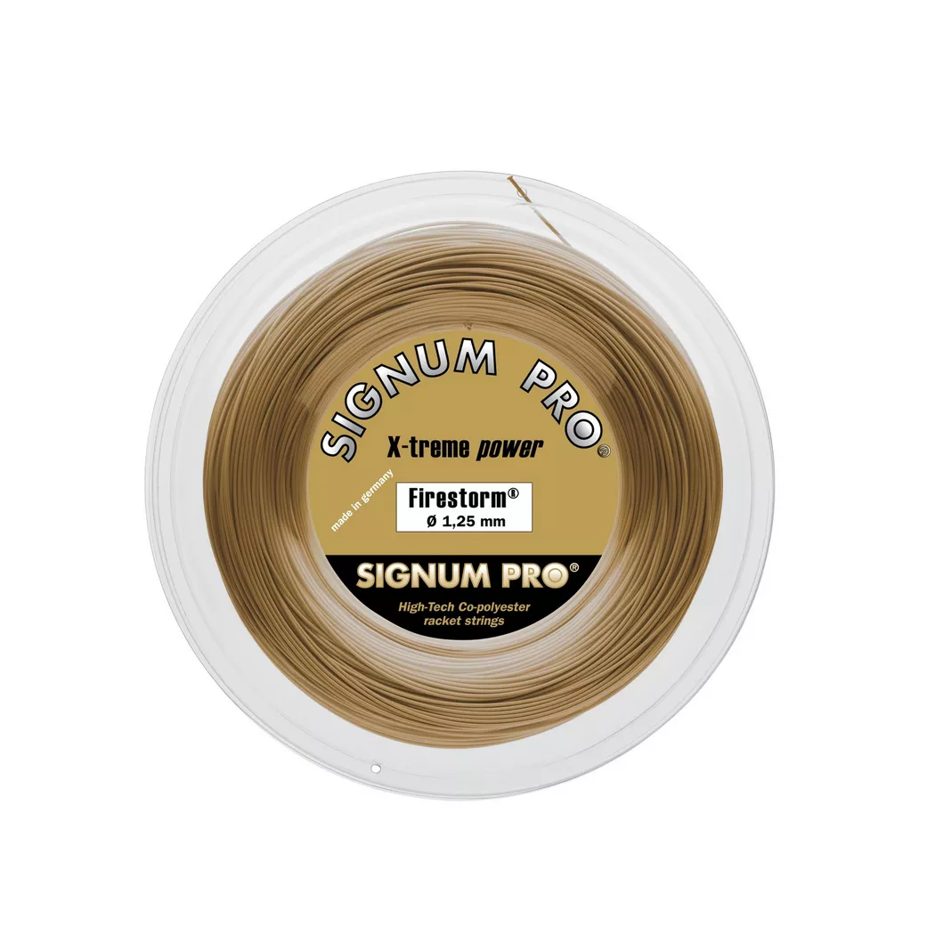 Signum Pro Firestorm Metallic String Reel 200m-Gold gauge 1,30