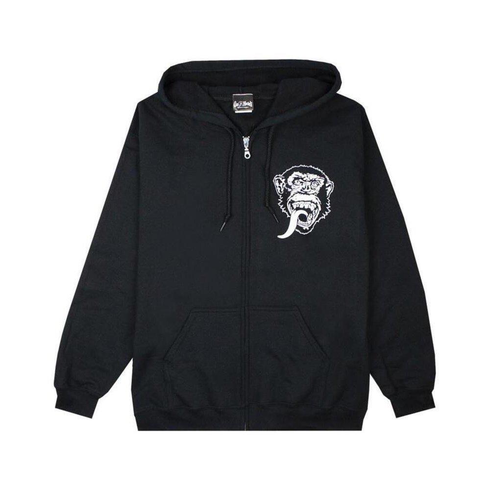 Image of Kapuzenpullover, Durchgehender Reißverschluss Herren Schwarz S