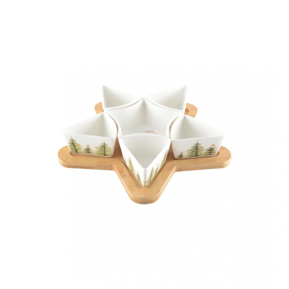 Image of Set mit 6 Schalen für Snacks - Tannenbaum Set mit 6 Schalen für Snacks - Tannenbaum