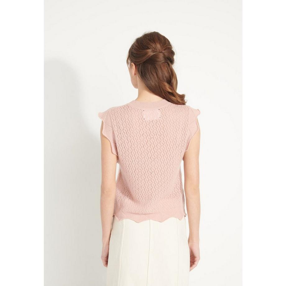 Studio Cashmere8 AVA 3 Haut fantaisie col rond  