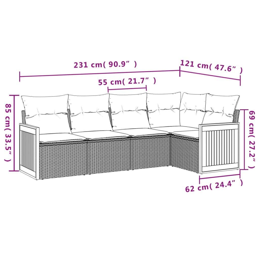 VidaXL Garten sofagarnitur poly-rattan  